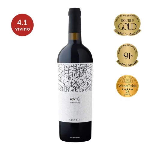 PATÙ Primitivo Salento - Giustini vörösbor
