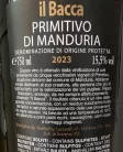 'Il Bacca' Primitivo di Manduria 2023 - Luccarelli