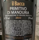 'Il Bacca' Primitivo di Manduria 2022 - Luccarelli