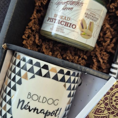 Pisztácia krémes névnapi ajándékcsomag