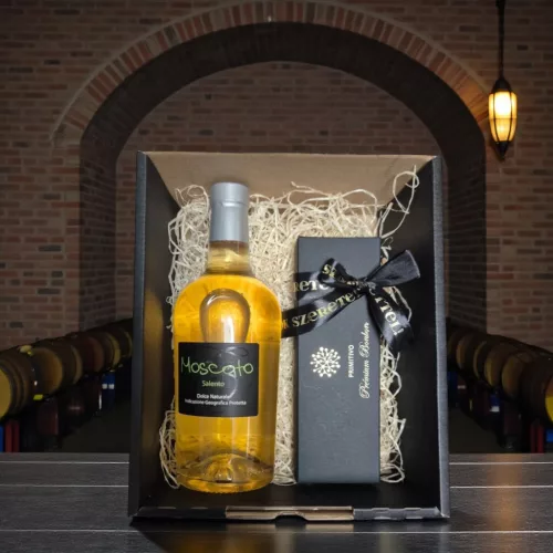 Moscato édes bor bonbonnal