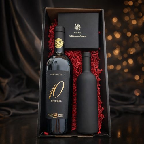 10 Vendemmie Rosso bonbonnal és dugóhúzó készlettel