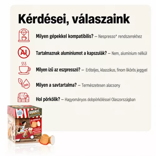 Avanti Julietta Espresso kapszulás