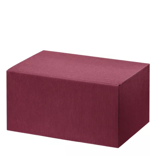 Elegáns 6 palackos borosdoboz - bordó