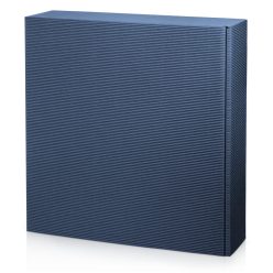 Elegáns 4 palackos kék borosdoboz