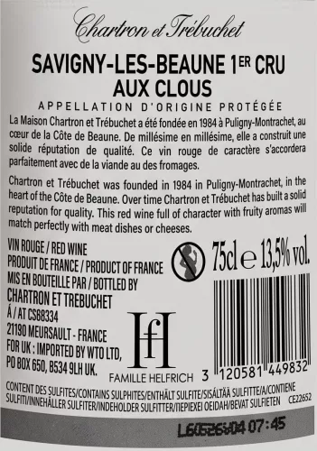 Savigny-lès-Beaune 1er Cru Aux Clous – Chartron et Trebuchet