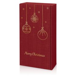 Karácsonyi 2-es borosdoboz bordó 