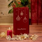 Karácsonyi 2-es borosdoboz bordó 