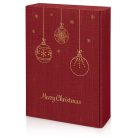 Karácsonyi 3-as borosdoboz bordó 