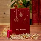 Karácsonyi 3-as borosdoboz bordó 