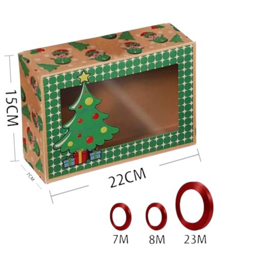 Karácsonyi ablakos doboz fenyőfa