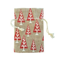 Karácsonyi vászontáska fenyőfával