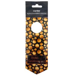 Ajándékkísérő üvegre " Szülinapra!