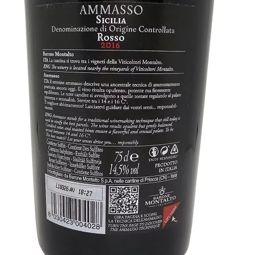Ammasso Rosso Sicilia DOC válogatás – exkluzív évjáratokban
