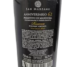 San Marzano 62 Anniversario Primitivo di Manduria Riserva – 6 évjáratos exkluzív válogatás