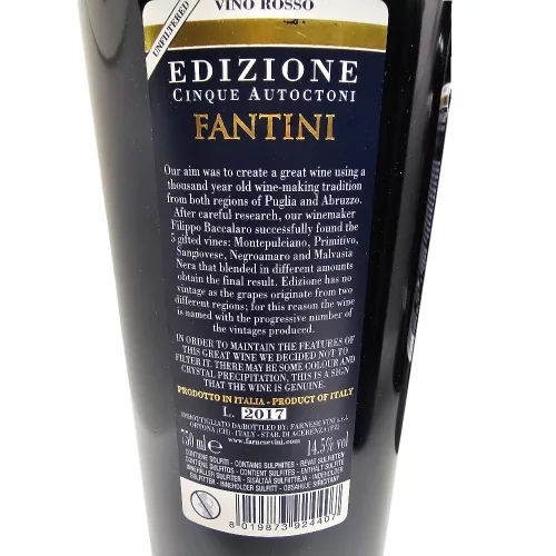 Fantini Edizione Cinque Autoctoni – 4 évjáratos válogatás