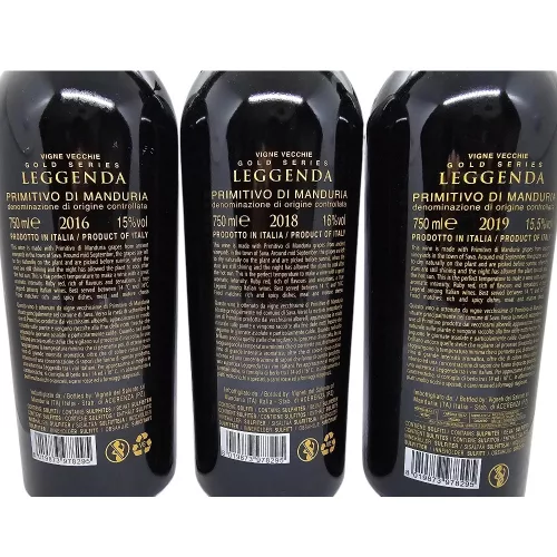 Leggenda Gold Primitivo di Manduria DOC válogatás – exkluzív évjáratokban