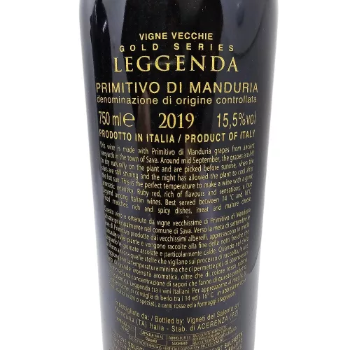 Leggenda Gold Primitivo di Manduria DOC válogatás – exkluzív évjáratokban