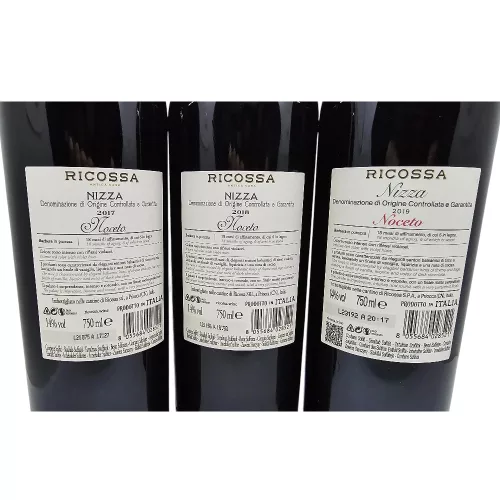 Ricossa Nizza DOCG Noceto – 3 évjáratos válogatás