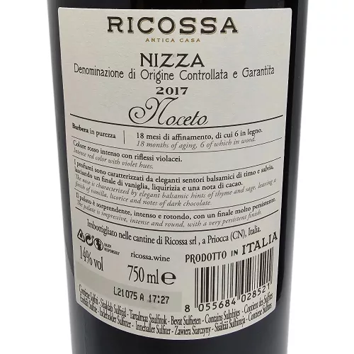 Ricossa Nizza DOCG Noceto – 3 évjáratos válogatás