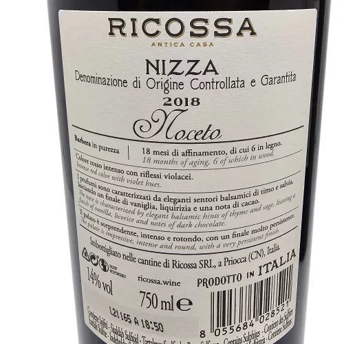 Ricossa Nizza DOCG Noceto – 3 évjáratos válogatás
