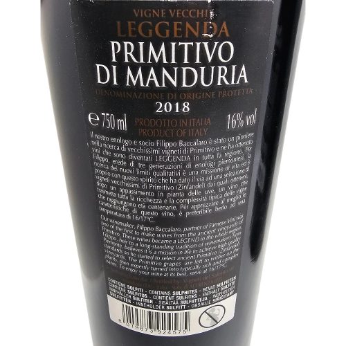 Vigneti del Salento Leggenda Primitivo di Manduria – 2 évjáratos válogatás