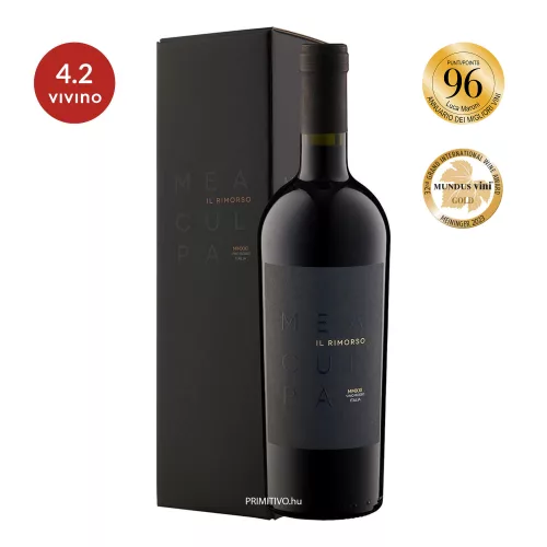 Mea Culpa IL Rimorso  vörösbor - Cantine Minini díszdobozban