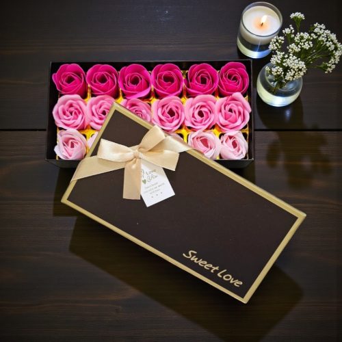 Díszdobozos szappanrózsa