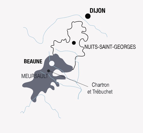 Chartron et Trébuchet - Burgundia térképe